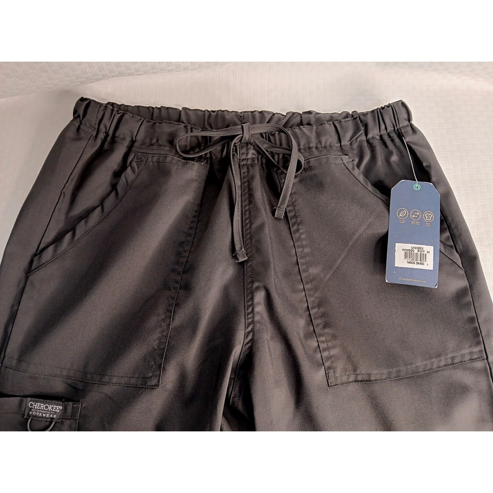 CHEROKEE Workwear Revolution WW020 Size M Pewter Scrubs Uniform Pants NWT